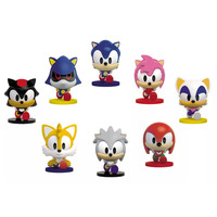 Classic Sonics Shadow Knuckles Amy Silver Shadow Tails Hedgehog Action Figure Toys Mini Size Cute Sonics Anime Figure Toys Gifts