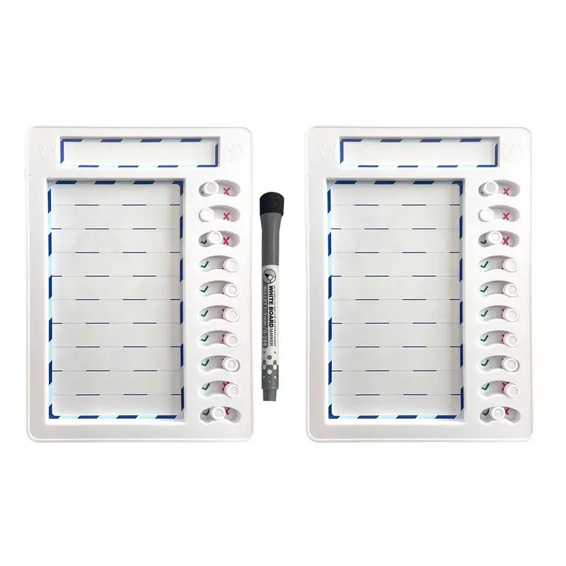 Droog Wissen Checklist Board White Board Planner En Boodschappenlijst Organizer Keuken Koelkast Met 10 Schuifregelaars En Magnetische Marker