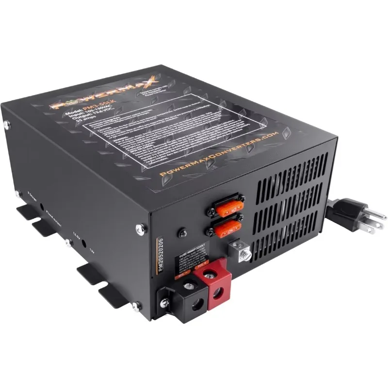 PowerMax Power Supply, AC-DC Converter (110/120 VAC to DC 0-12 Volt, 35 Amp) Battery Charger w/ 3-Stage Smart Charging Mode