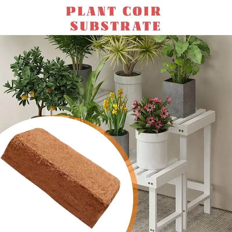 Coir For Plants Natural Coco Peat Compressed Soil Coco Fiber Husk Potting Mix Substrate Potting Soil For Indoor Plants & Outdoor