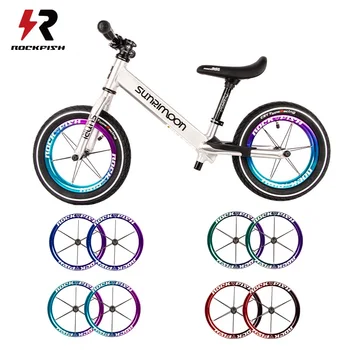 Rockfish 2023 Anode Fog Surface R7 Kids Pushbike Wheel 12 inch Children Balance Bike Wheel Set Sliding Bicycle Wheel Set
