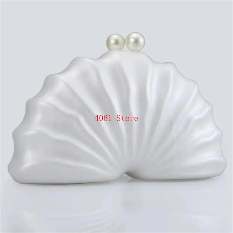 حقيبة كروس عصرية على شكل صدفة أكريليك أنيقة لحفلات الزفاف وحقيبة السهرة وحقيبة يد لتجمعات الزفاف والتواريخ