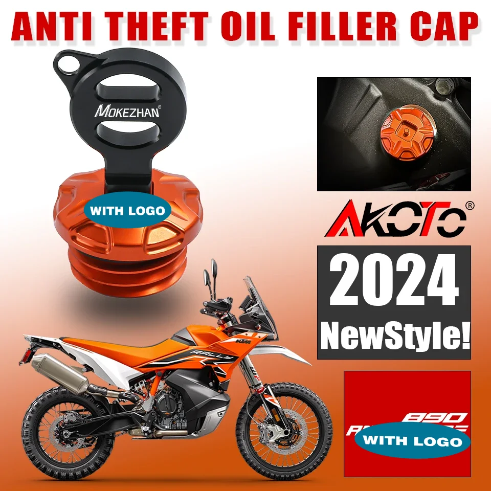 

Motorcycles Anti theft Oil Filler Cap Engine Oil Plug Cover For KTM 890 ADV Adventure R Rally L R 890ADV Adv890 2021-2024 2023