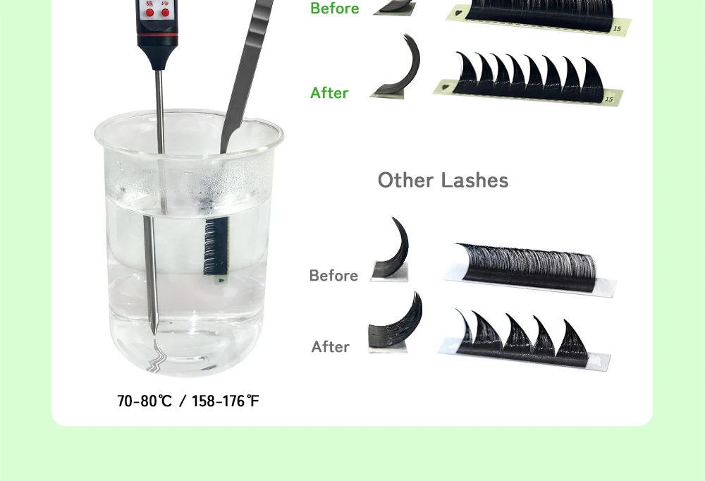 LUKATME Klassische Wimpernverlängerung D-Curl 8-15mm Mix Schwarz Premium Weiche Einzelwimpern Natürliche Faux-Nerz Klassische Wimpern – Detail 9