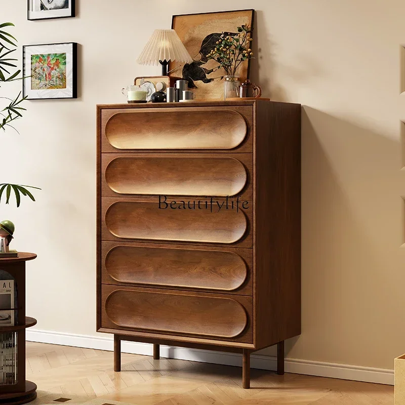 خزانة صدر على طراز العصور الوسطى D25 من الخشب الصلب، خزانة تخزين لغرفة النوم الأمريكية القديمة SSS #3