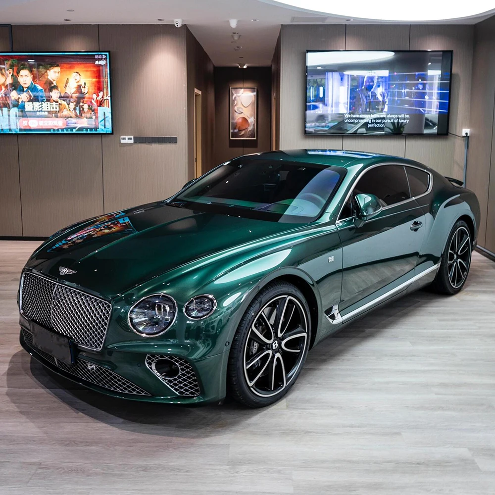 2025 エアチャネルリムーバブルカーステッカーラッピングPET緑色メタリックダークパープルキャストビニールラップ