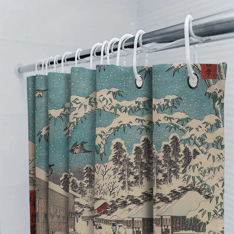 Pink White Bath Curtains with Fish Scale Pattern for Bathroom Decor Customizable Sizes Available on AliExpress