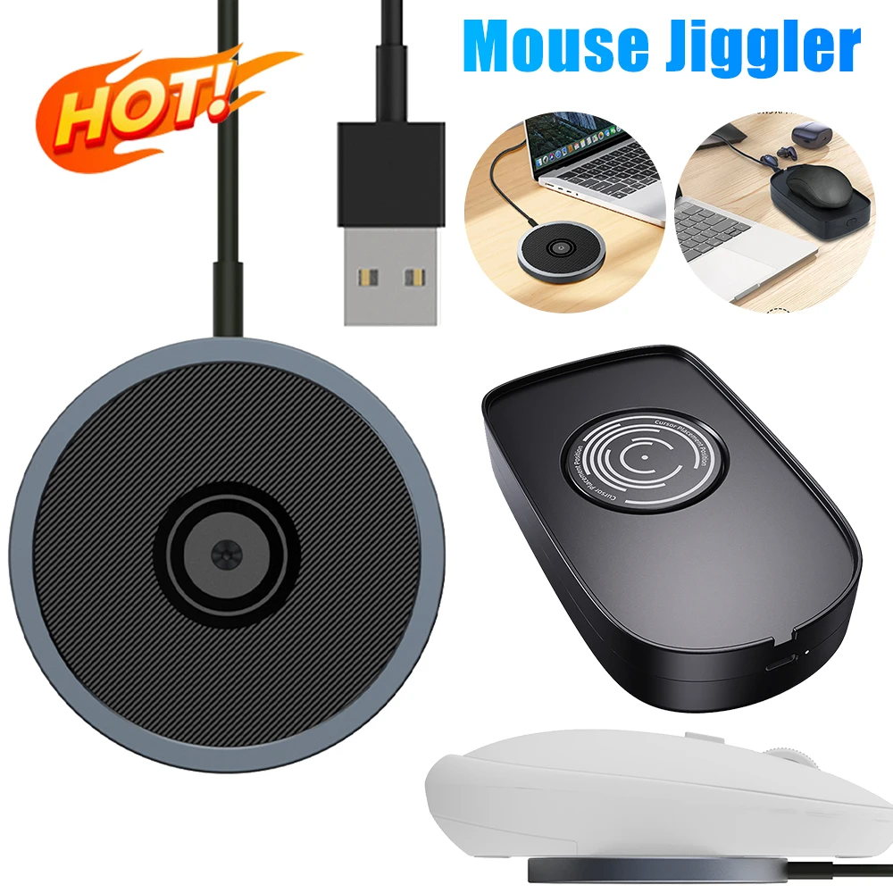 Undetectable Mouse Jiggler 5V 1A Simulate Mouse Mover Wired Wireless Mouse Compatible for Computer Awakening for Keeps PC Active