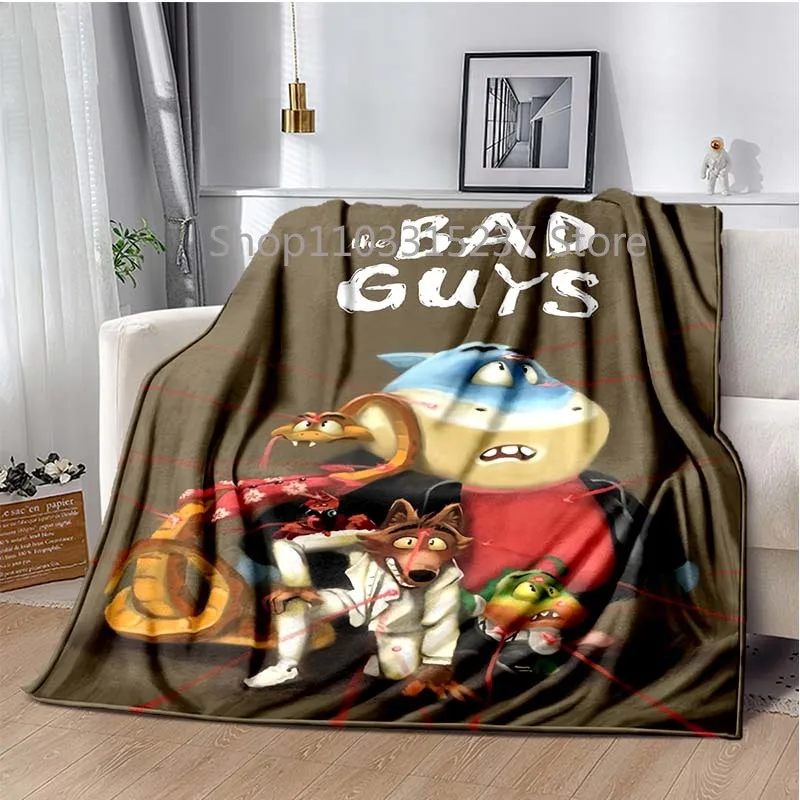 Movie The BadGuys Poster Blanket,Soft Warm Sports Yoga Sofa Bed Blankets,boys and Girls Brithday Gift,tapestry