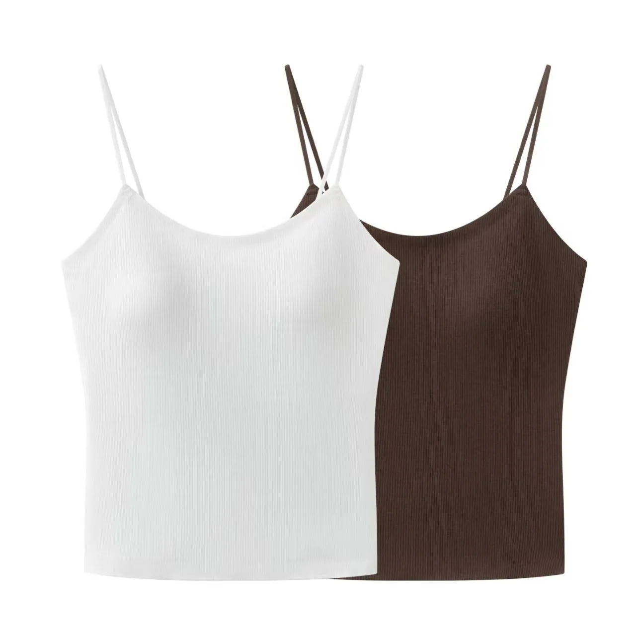 Maxdutti Summer New Item With Chest Cushion Worn On The Outside And On The Inside Seamless One-piece Cup Beautiful Back Tank Top