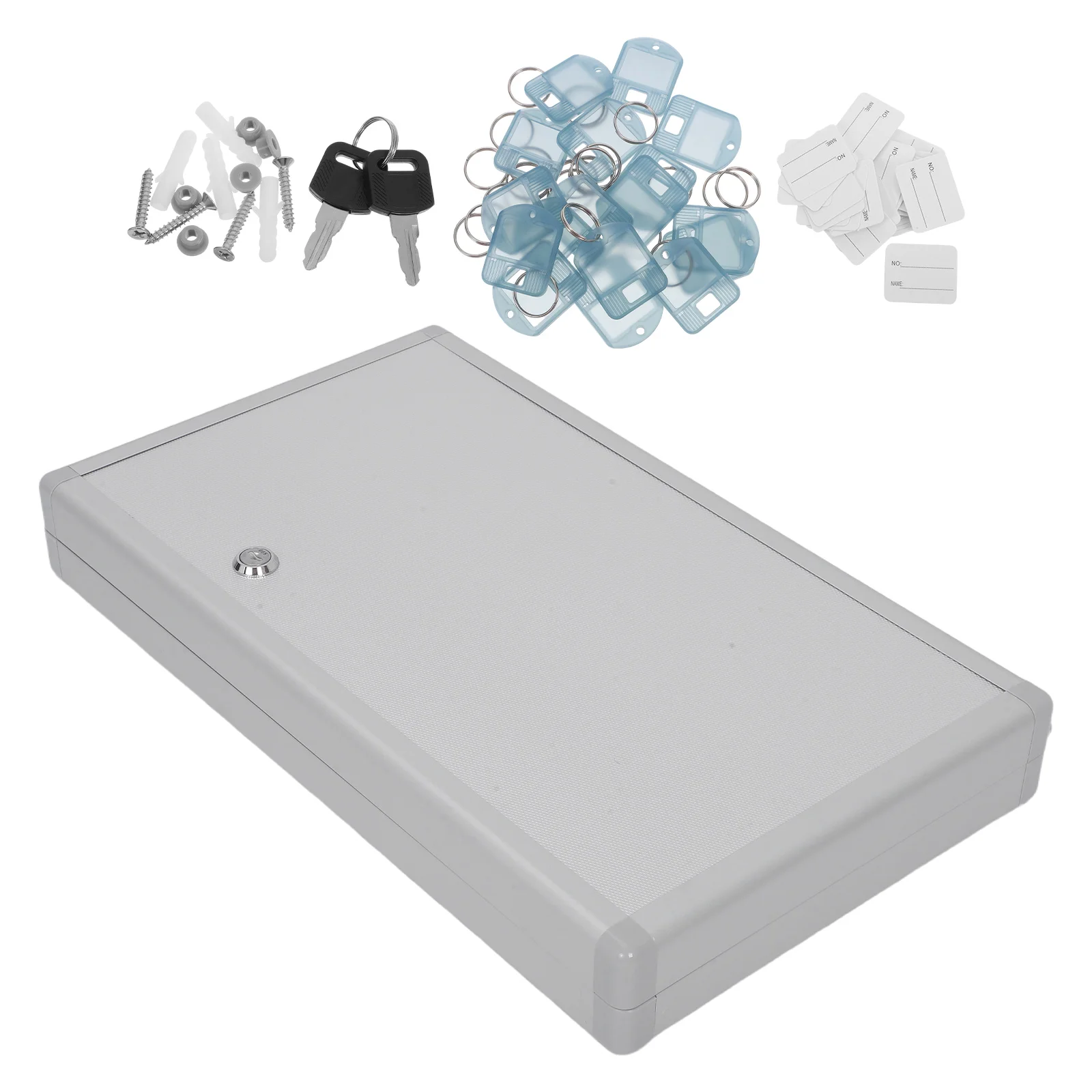 Wall Mounted Key Cabinet Lockable Box 48 Keys Metal Organizer Hooks Labels Key Storage Cabinet Lock Box Home Office Entry