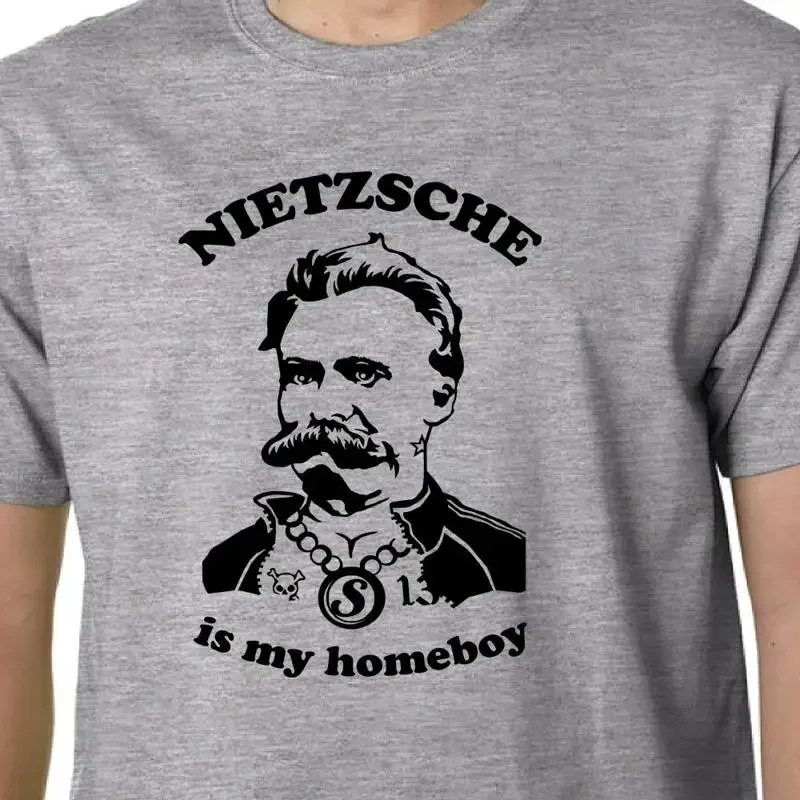 Nietzsche Is My Homeboy Philosophy Geek Funny Phrase Plate Freud T Shirt