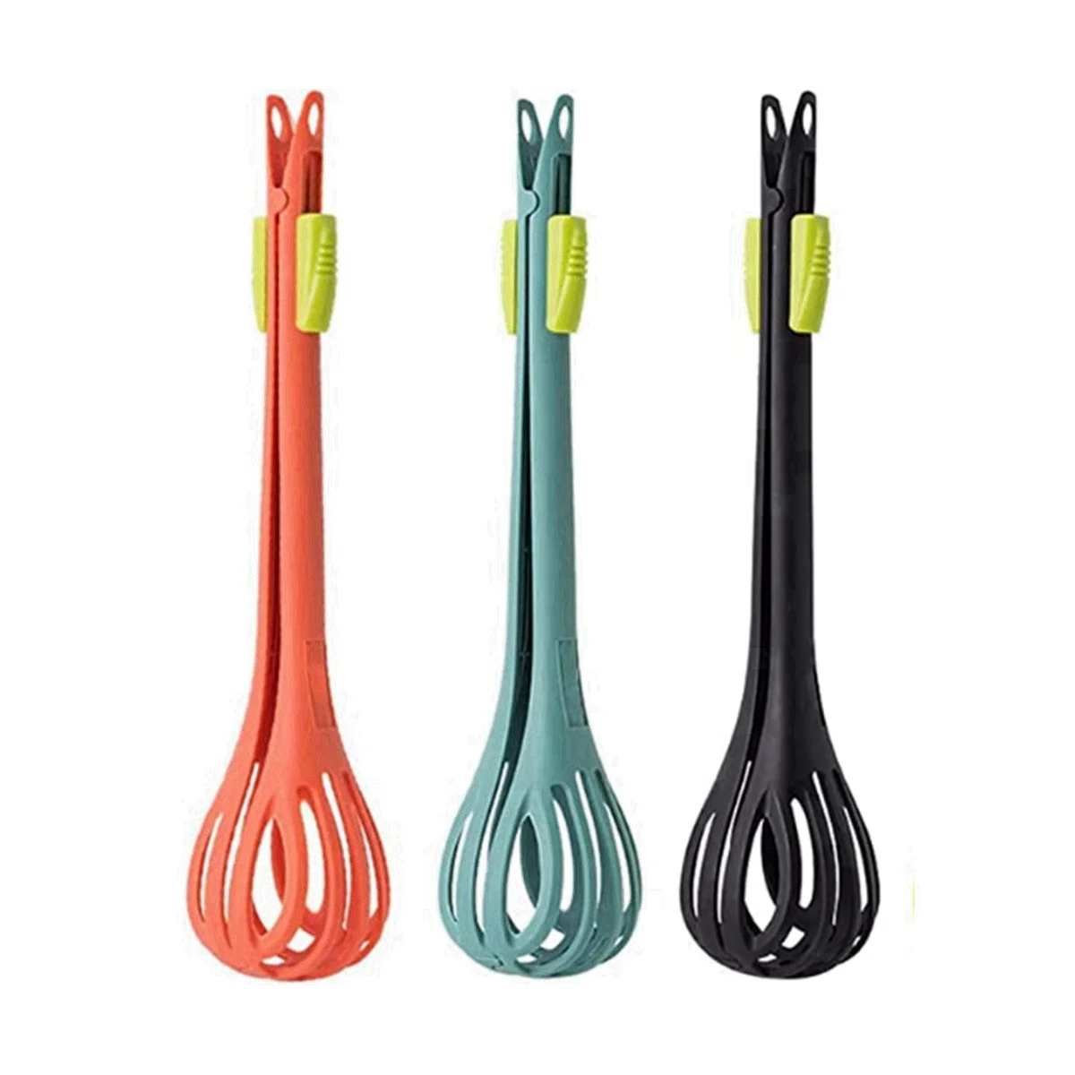 3 Pieces 2-In-1 Food Clip and Whisk, Versatile Kitchen Tool for Cooking Salad Blender and Food Clip