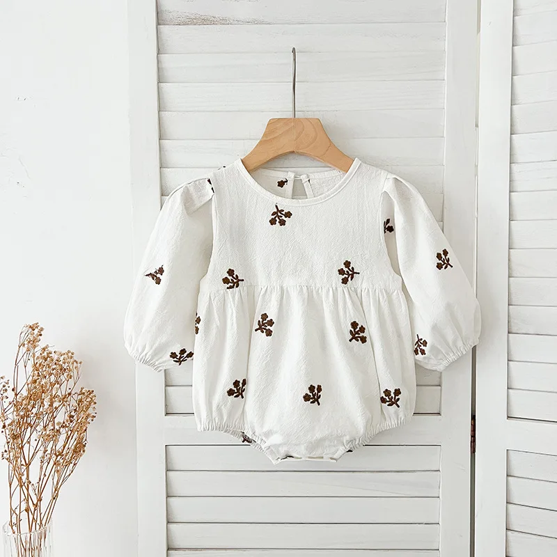 

Girls' Dress Baby Romper Crawling Outfit Sister Matching Spring and Autumn Long Sleeve Pure Cotton Baby Girl Dress