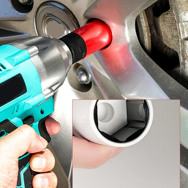 ABNO-Protetor de roda de acionamento Tomada de impacto Conjunto de manga de impacto Mangas de plástico 17 mm, 19 mm, 21 mm e 22 mm