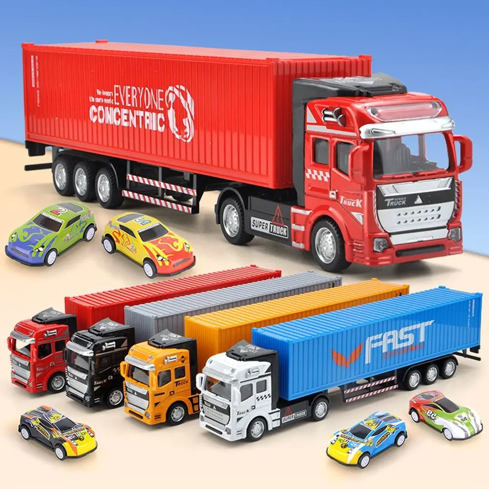 

1:48 Alloy Transport Vehicle Toy Plastic Model Vehicle Toy Large Truck Toy Container Transport Truck Toy Parent-child