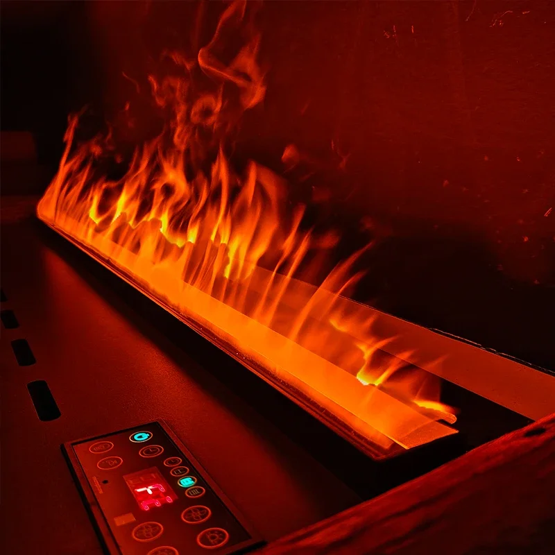 Decorative vapor fireplace led light 3d water steam electric fire place wall mounted app remote built in 3d electric fireplace