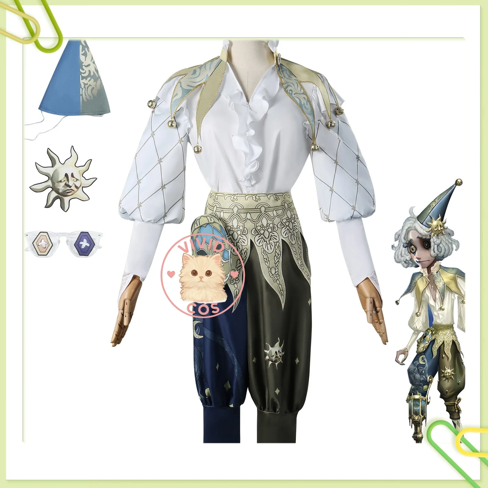 

Identity V Crying Clown Extinguished Sun Anime-style Games Cosplay Costume Two-dimensional Role-playing As Character with Outfit