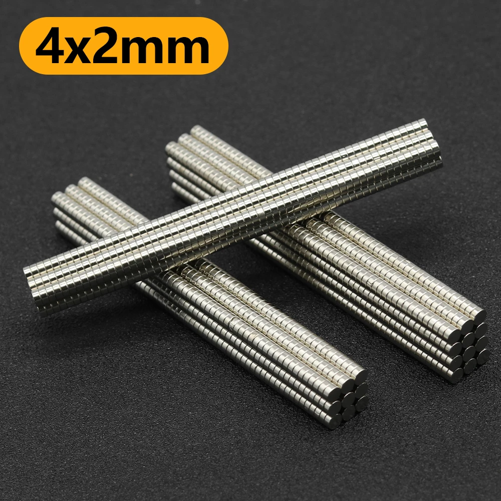 4x2mm N35 NdFeB Round Neodymium Magnet Super Strong Permanent Powerful Magnets Refrigerator DIY Craft Multi‑Purpose Magnetic