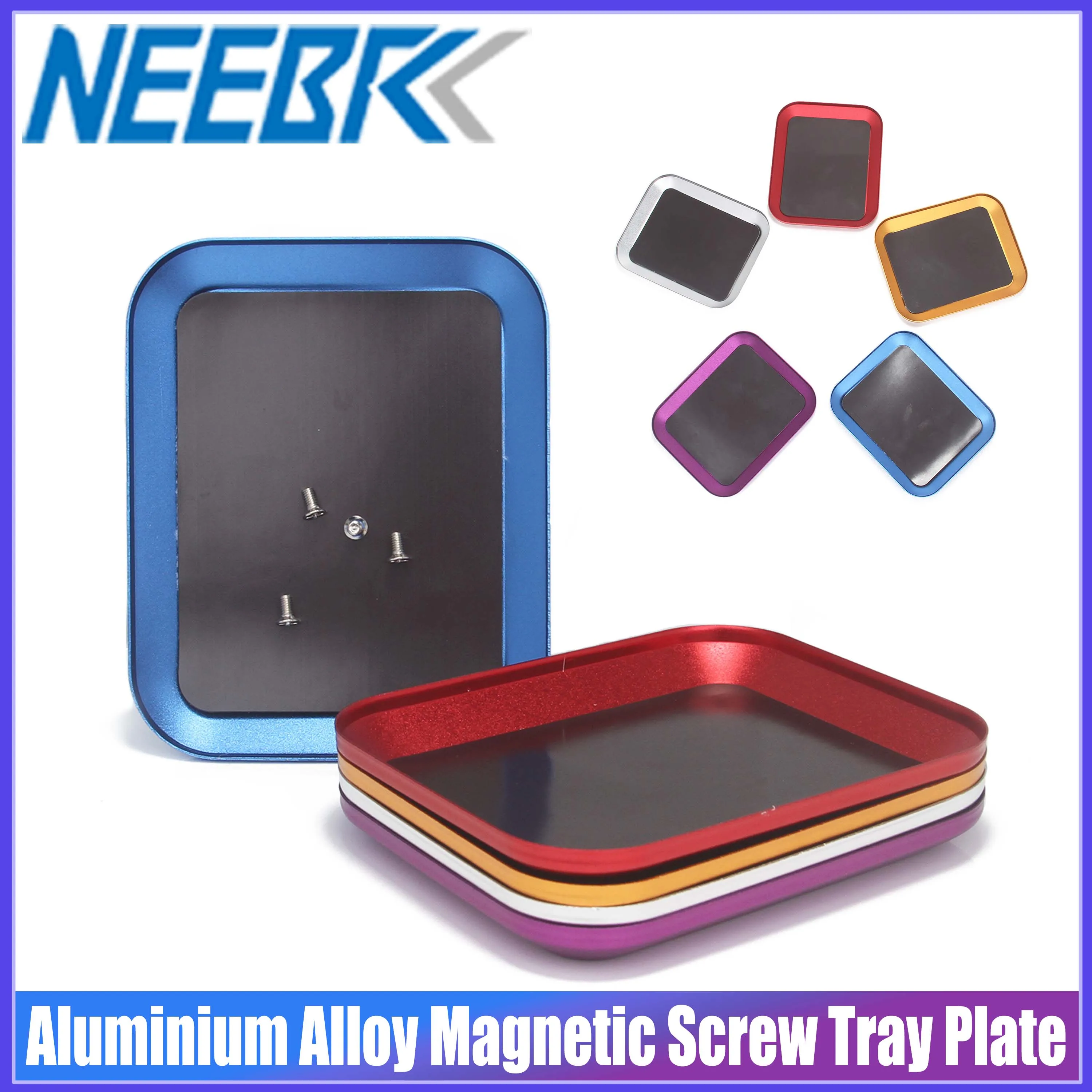 NEEBRC Aluminium Alloy Magnetic Screw Tray Plate for Rc Car Crawler Model Repair Tool Axials SCX10 D90 D110 Boat Airplane Parts