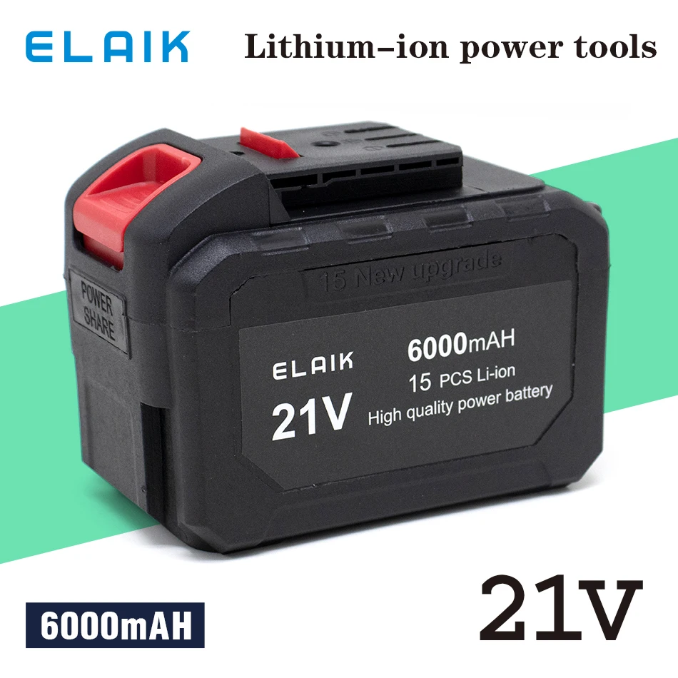 Suitable for Dayi sty power tools electric screwdriver Electric drill lithium ion battery large capacity 18V21V6000mAh 6A10A