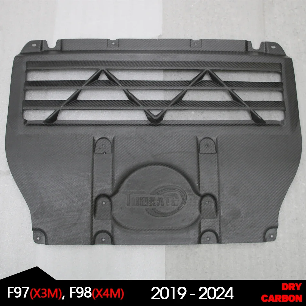 3*3 Prepreg Dry Carbon Fiber Oil Cooler Guard Cover for BMW 2019 - 2024 X3M F97 & X4M F98