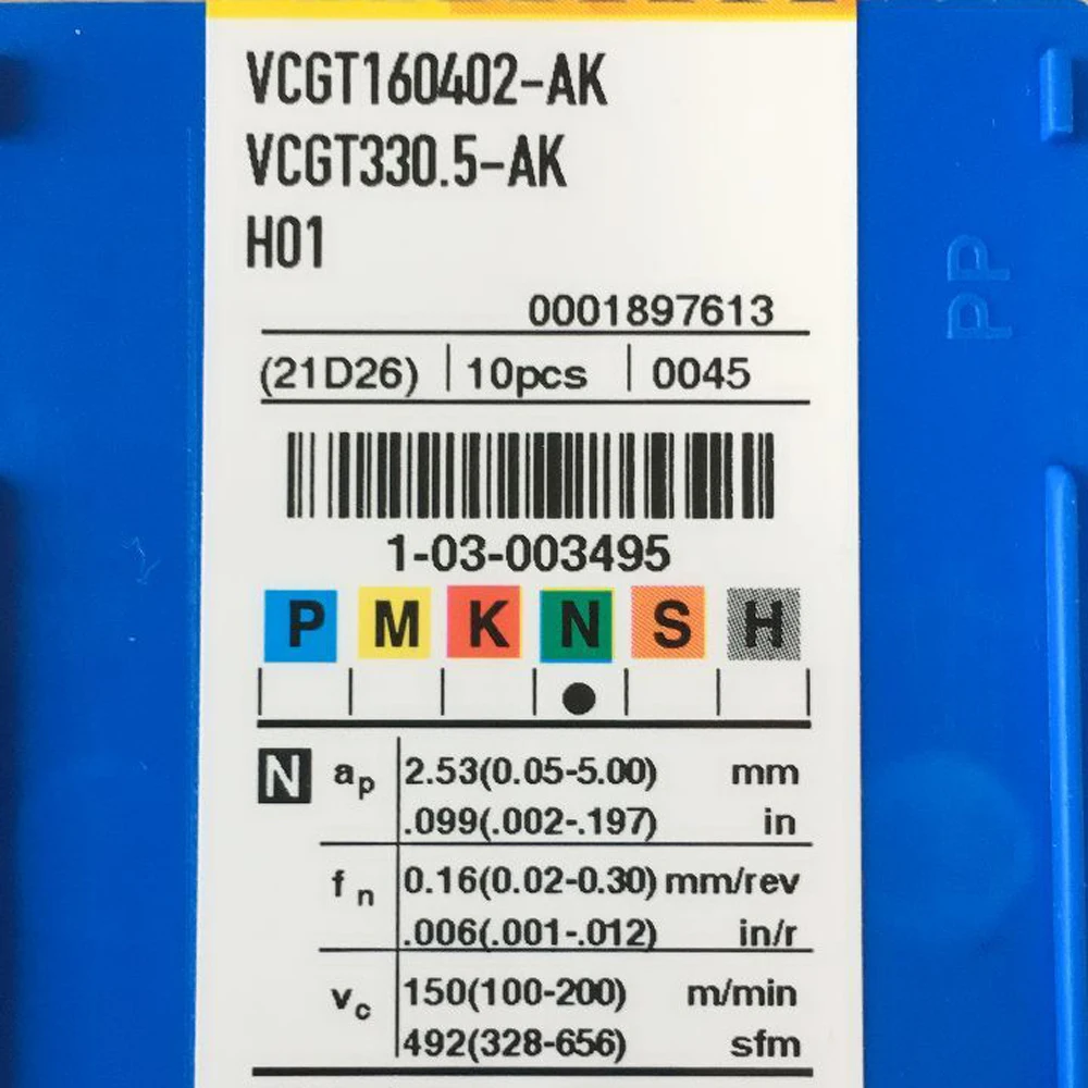 Original Korea ไม่ปลอม VCGT160402-AK H01คาร์ไบด์ VCGT 160402 CNC เครื่องมือสำหรับอลูมิเนียมกลึงเครื่องกลึงโลหะ