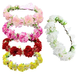 Women's Mori Seaside Resort Photo Wreath Headdress Bridal Bridesmaid Hair Bands Headdress Head Flower Wedding Accessories