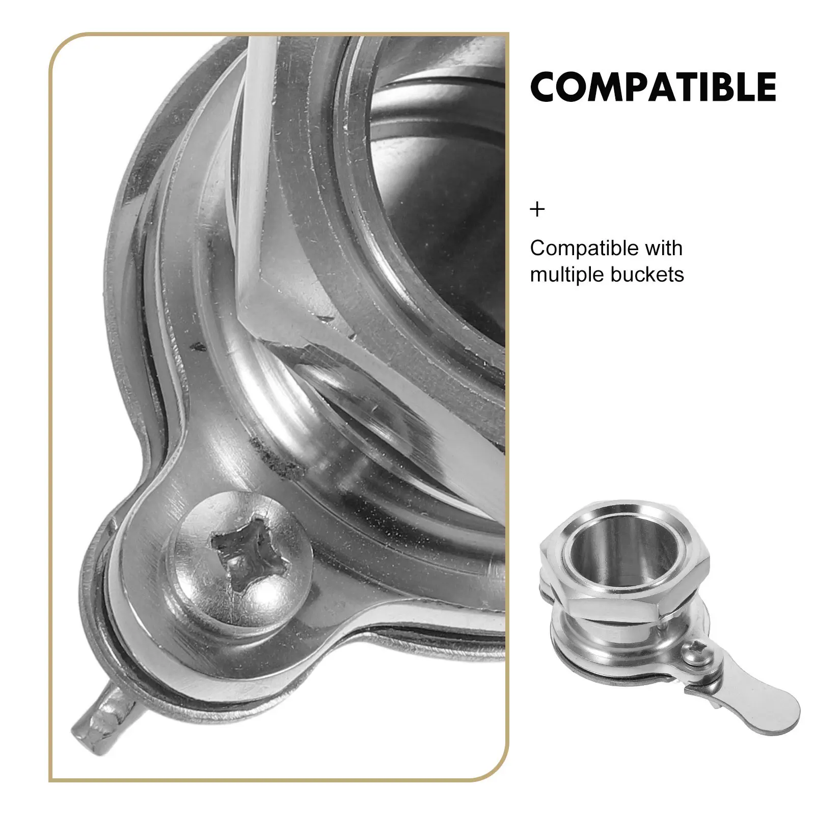 Silver Stainless Steel Honey Gate Valve for Bucket Honey Extraction Beekeeping Supplies Tool Extractor Bottling Valve
