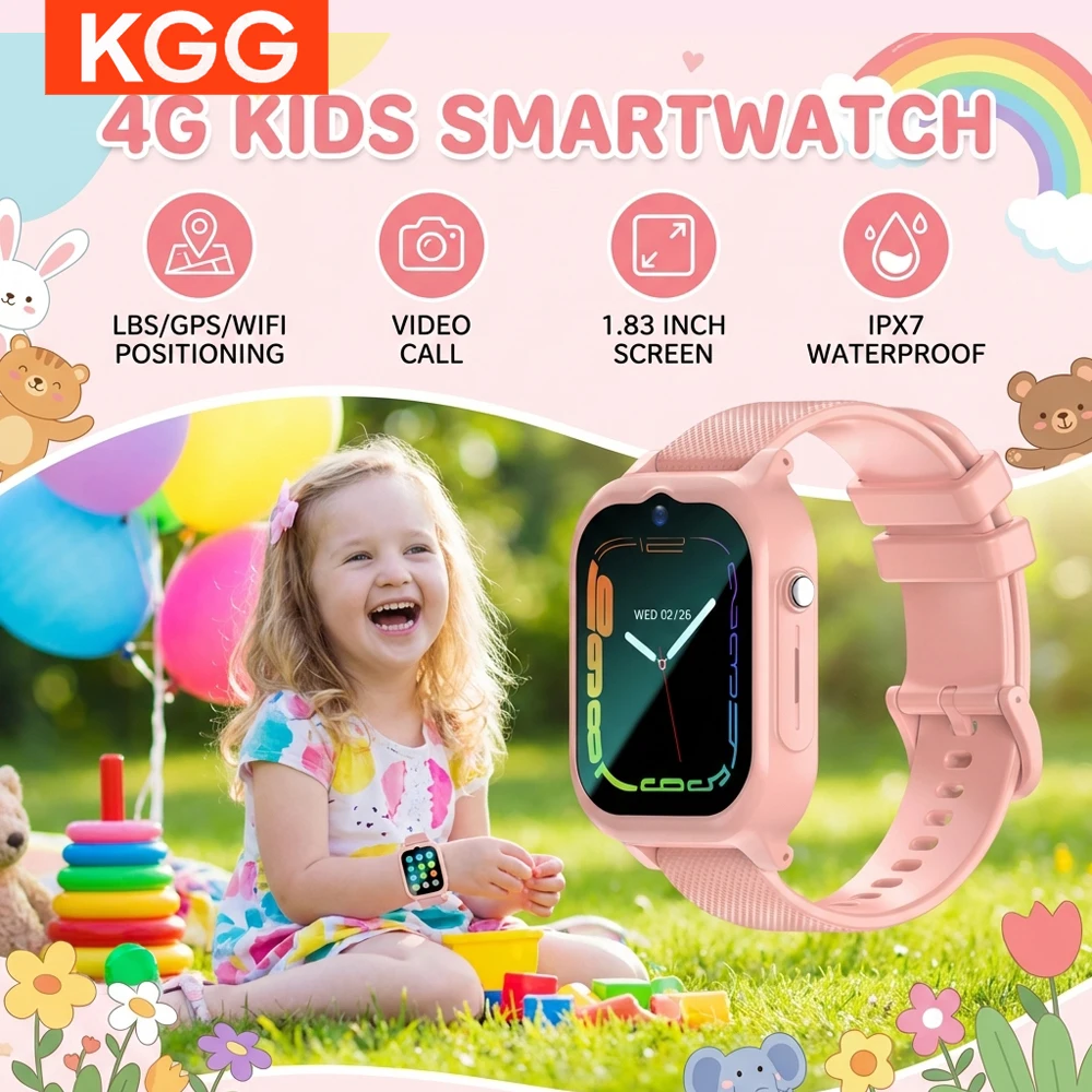 

Детские умные часы-телефон 4G с HD-видеозвонками, GPS/WiFi/LBS-трекером, камерой, голосовым чатом, SOS-монитором, водонепроницаемые