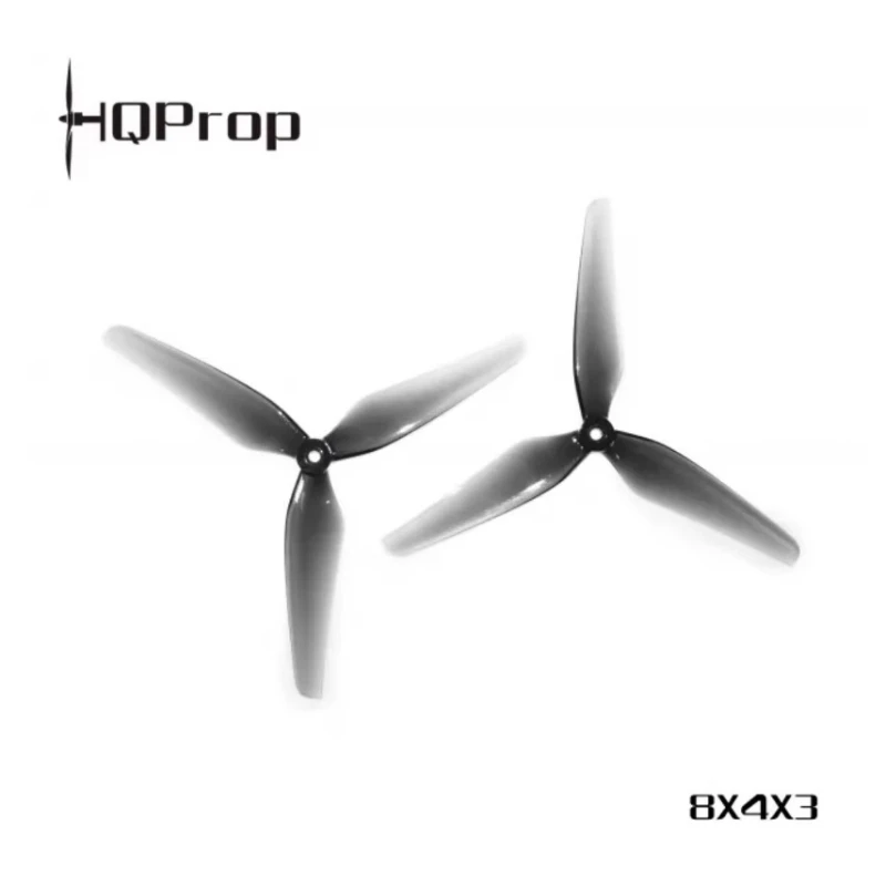 

10PCS HQProp 8X4X3 8 inch three-blade propeller, transparent PC material drone crossing machine propeller blade