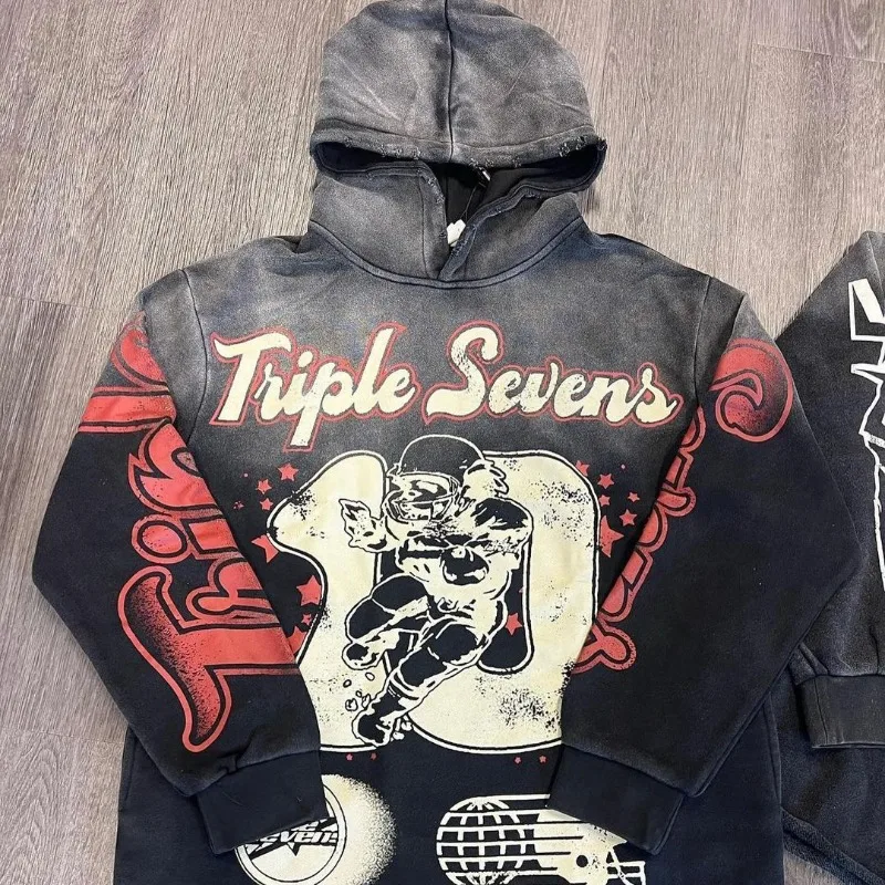 Sudadera con capucha para hombre y mujer, jersey de gran tamaño con estampado de letras de Rock, Hip-hop, estilo gótico y Punk, Y2k, Harajuku, motocicleta