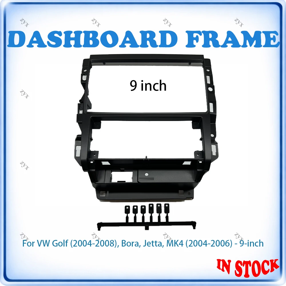 

Car Radio Fascia Frame For VW Golf MK4 Bora Jetta 2004-2008 9 inch Stereo Panel Wiring Harness