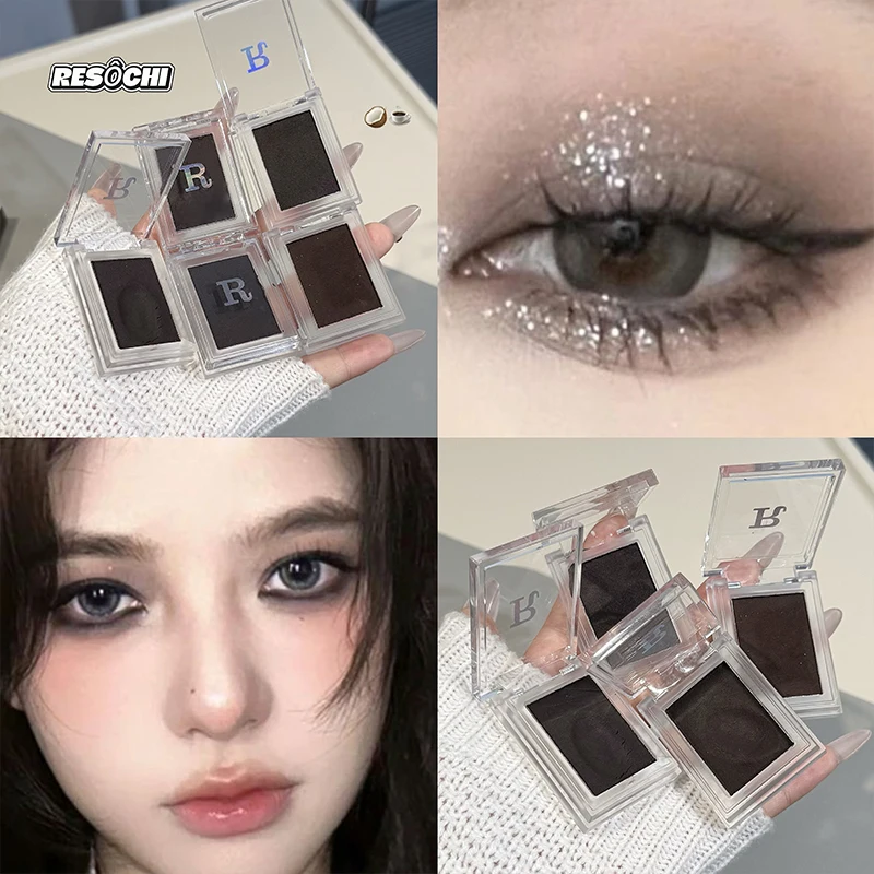 Matte Single Eyeshadow Cream Palette Long Lasting Highly Pigmented Eyeshadow Multi-use Eye Shadow Eyeliner Contour Cream 3 Shade