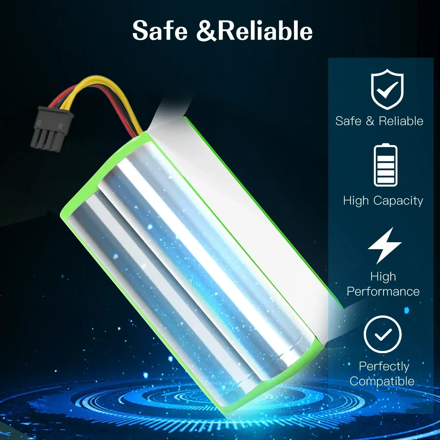 100% 14,4 V 6800mAh li-ion akku für cecotec Conga 1290 1390 1490 1590 staubsauger Genio Deluxe เทรนด์370 520