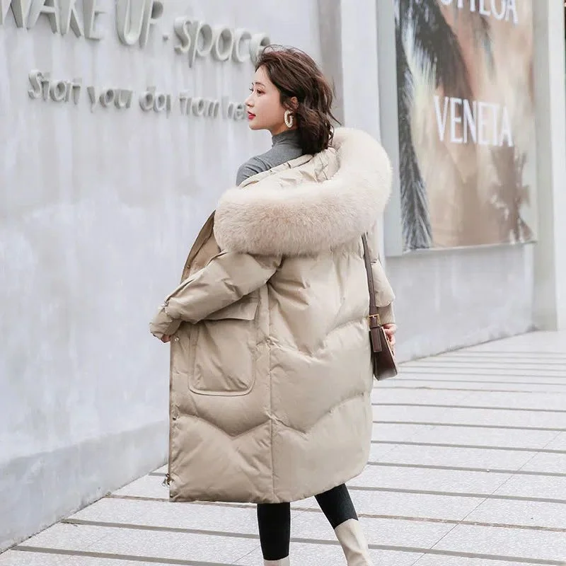 2023 Nieuwe Dames Katoenen Jas Winterjas Vrouwelijke Dikke Warme Parka 'S Capuchon Bovenkleding Grote Maat Overjas