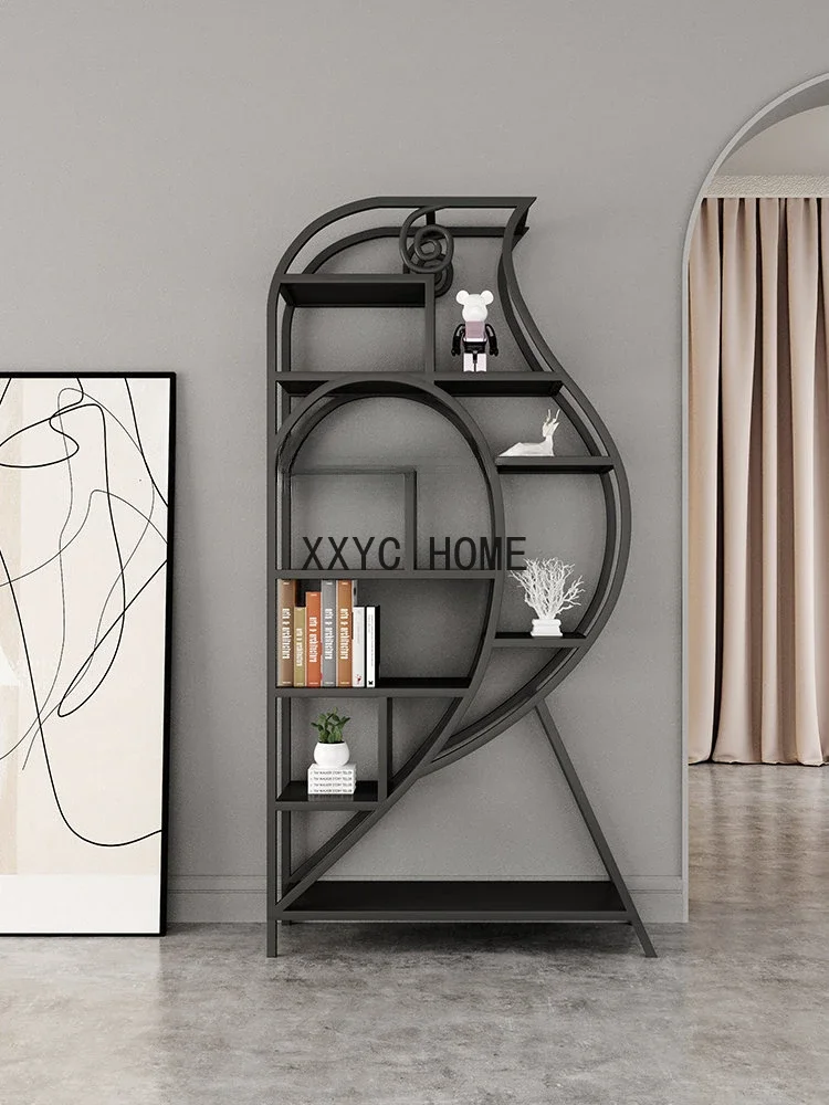 Bookshelf Floor Article Storage Shelf Storage Rack Household Multi-Layer Display Bookcase Iron Storage Rack