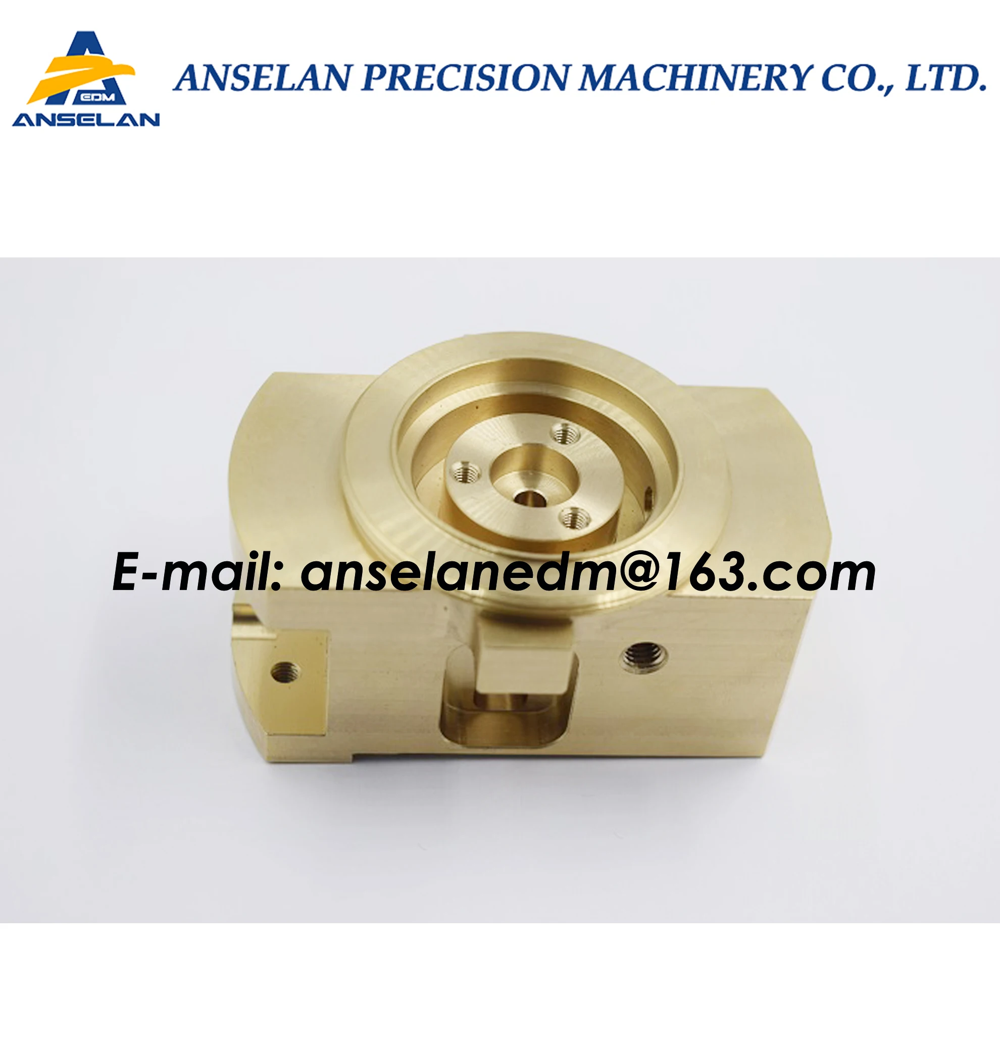 MV Power Feed Holder (Brass) 68.5*51*35.2tmm X191A806G52 for DWC-MV1200,MV2400 machine. Lower Brass Dies Guide Block