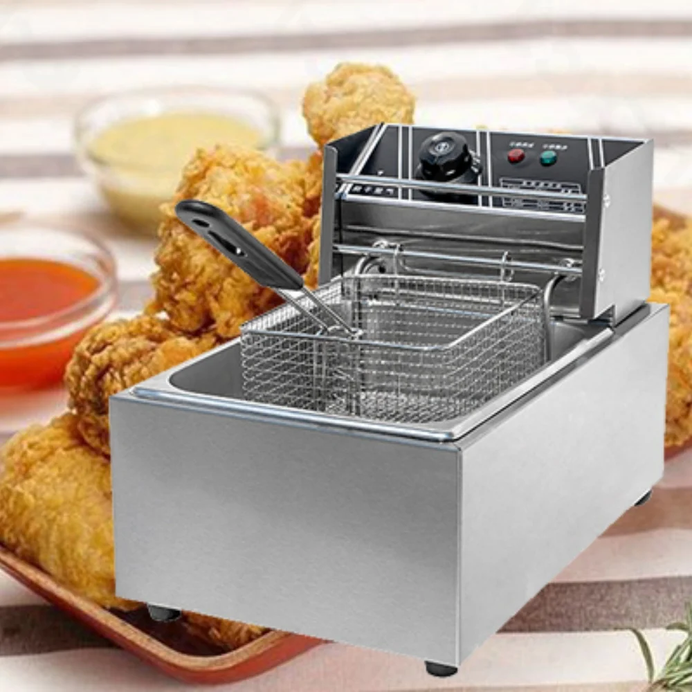 

Commercial Electric Gas Deep Cook Fryers Frying Machine French Fries Chicken Fryer Machine Thermostat Fast Food