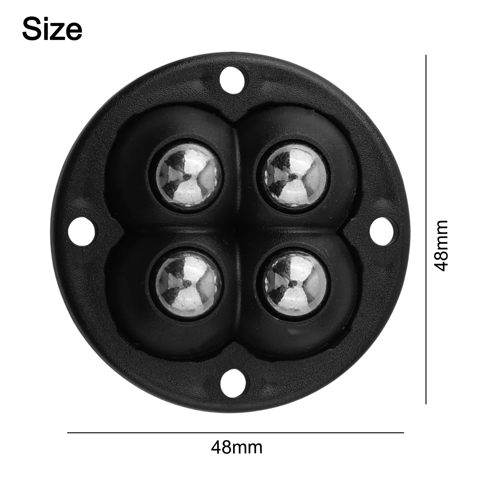 16pcs Self-Adhesive Pulley Rotating Wheels Mute 4 Beads Ball For Furniture Storage Box Bedside Table Move Accessories