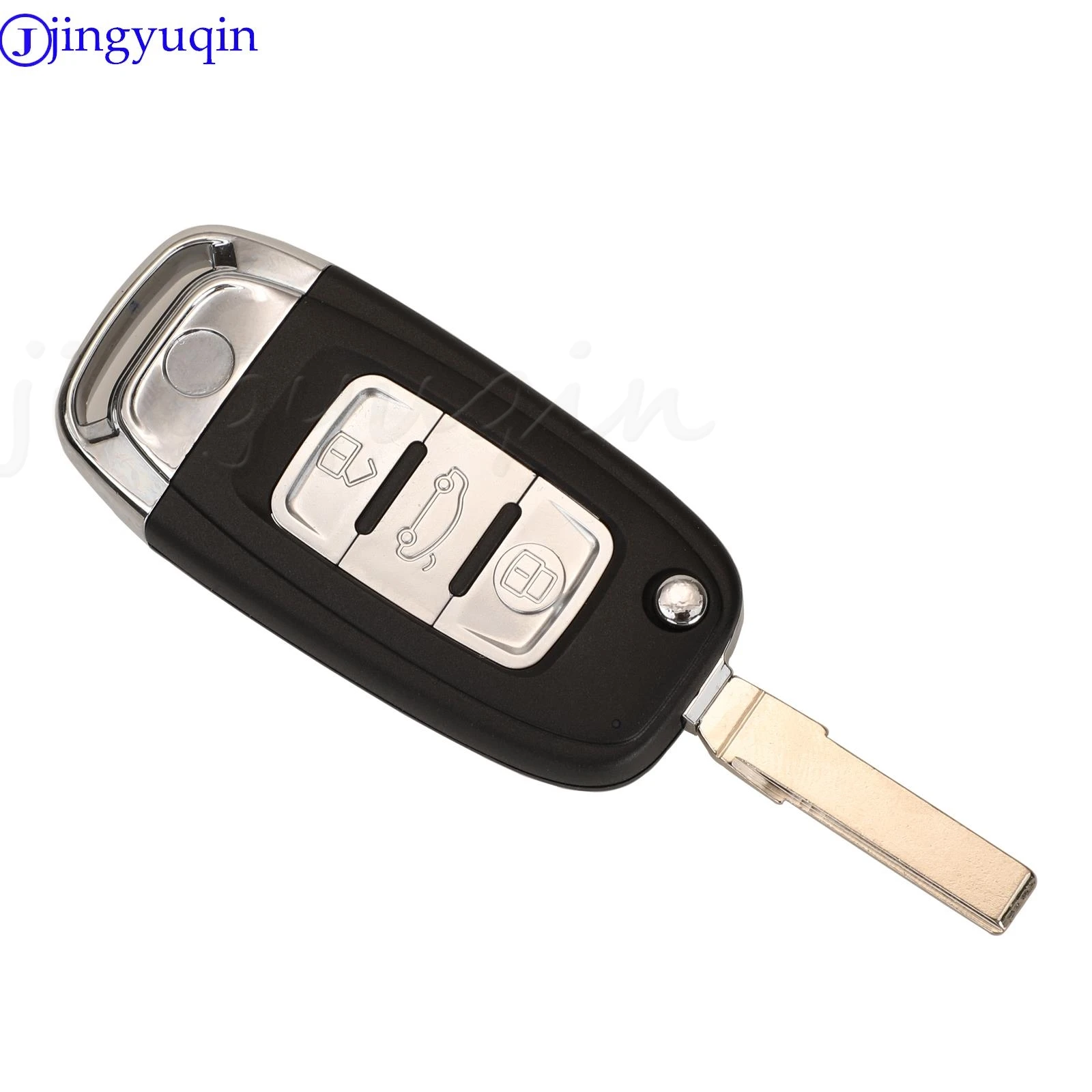 jingyuqin 3-przyciskowy zmodyfikowany klucz zdalny z klapką 5K 0837202 AD 434Mhz ID48 Dla VW Polo Jetta Golf MK6 Tiguan Touareg Fob Lampa Na Górze