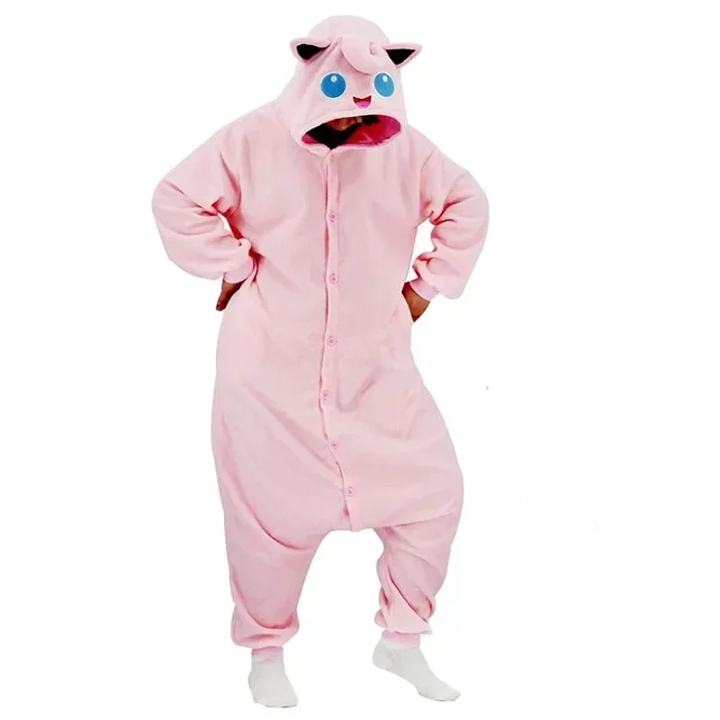 تاكارا تومي الكبار Jigglypuff نيسيي Kigurumi تأثيري حلي منامة هالوين عيد الميلاد منامة أنيمي لينة الدافئة وتتسابق #1