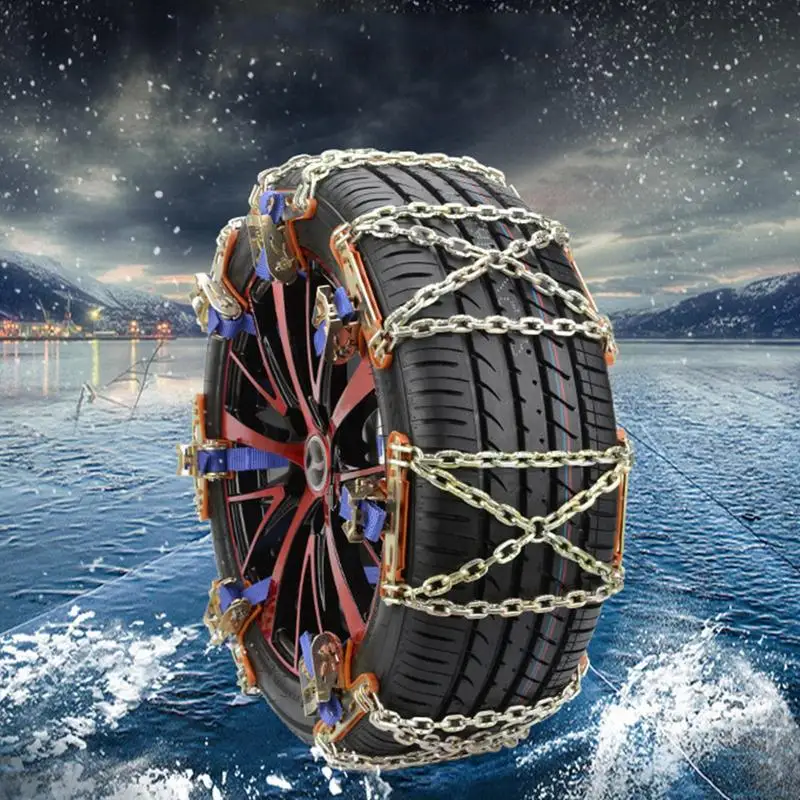 Tire Chains For Trucks Steel Lawn Mower Tire Chains Automobile Rain Tire Chains Truck Tire Traction Chain For Snow Ice Road