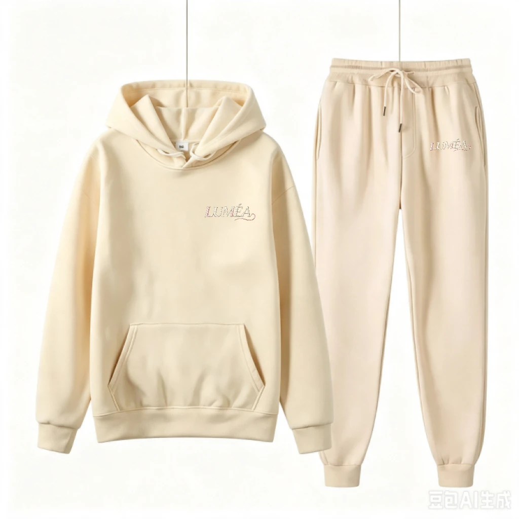 Trendy Women Hooded Tracksuit Printed Long Sleeve Hood Top Cuffed Jogger Pants Daily Outfit view 2