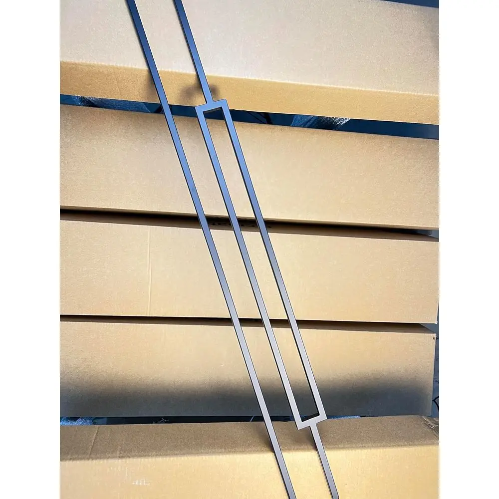 16 Pack Rectangular Hollow Iron Staircase Spindles, 1/2 Square, with 32 Swivel Shoes