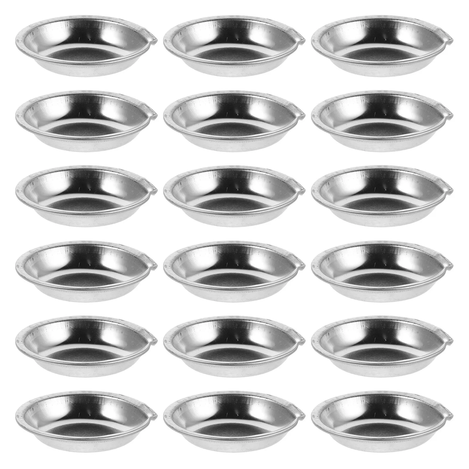 18Pcs Stainless Steel Oil Paint Mixing Palette Flat Bottom Paint Tray for Artist Pigment Blending Watercolor Makeup Craft