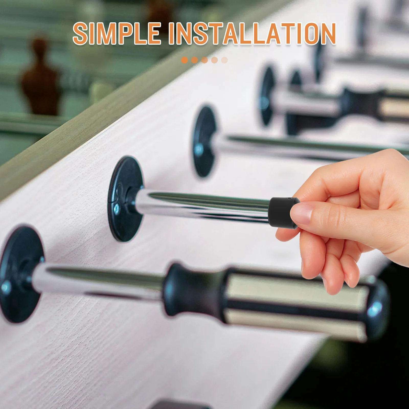 

10Pcs Foosball End Covers Plastic Foosball Rod Caps Lightweight Durable Caps Football Table Accessories