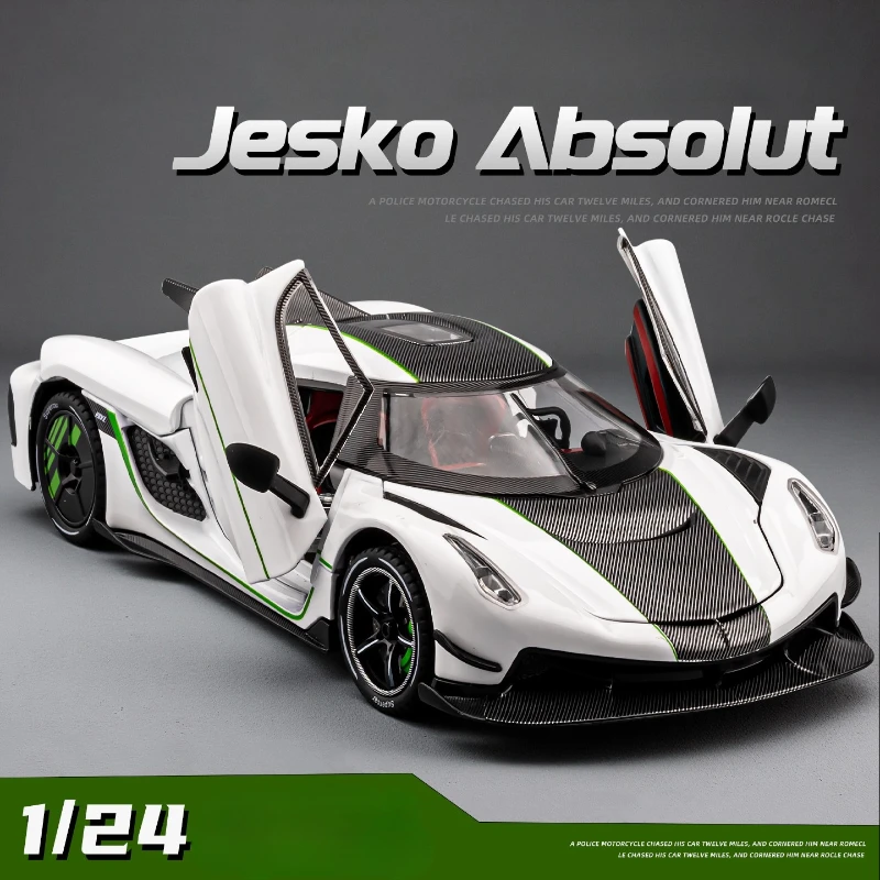 Simulación 1:24 escala Jesko Absolut Super coche deportivo modelo colección adornos niños vehículo de juguete Diecast miniatura