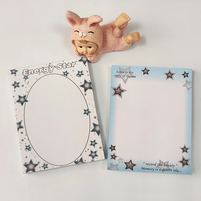 80Pcs Sweet Cool Star Memo Pad Decoration Scrapbook DIY Diary Album Message Notes Paper Notepad Kawaii School Stationery