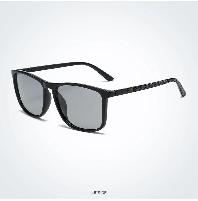Modische Photochrome Polarisierte Vintage-Sonnenbrille für Männer und Frauen Quadratische Markendesigner-Sonnenbrille Herren Fahr- und Angelbrille – Detail 11
